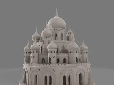 Moroccan style Rounded Castle 3D print model