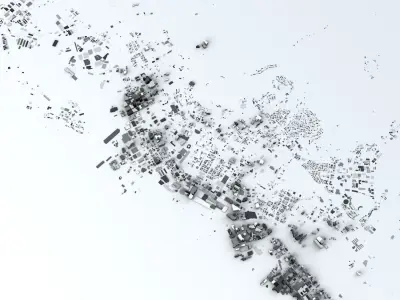 Honolulu Streets and Buildings 3D model