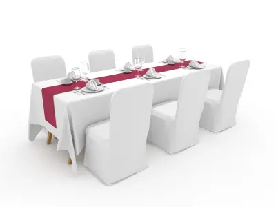 Collection Banquet Table and Chair 33 3D Model Pack