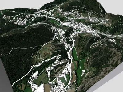 Cityscape La Masana Andorra 3D model