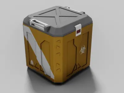 Sci fi Box Game Ready PBR Textures Low-poly 3D model Low-poly 3D model