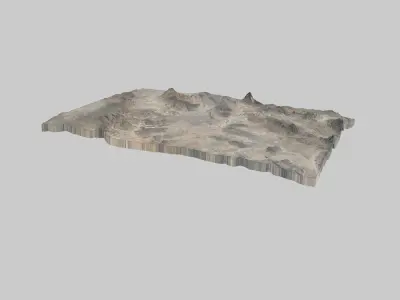 Zahedan City Low-poly 3D model