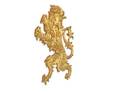 Heraldry Lion 01 3D print model