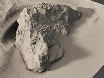 Rock09 rock in desert 3D model