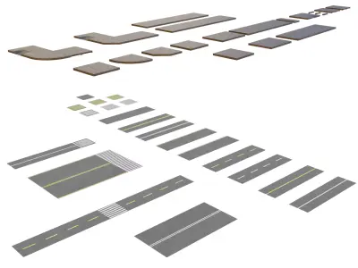 Sidewalks Roads and Streets Pack