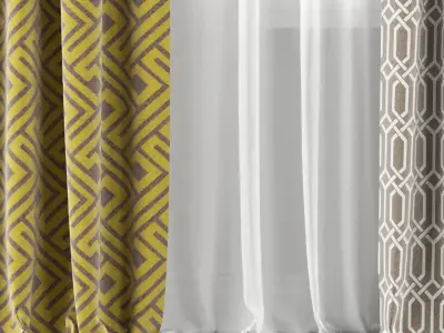 Curtain Set 155C 3D model