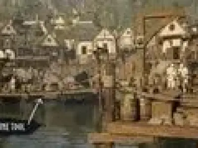 Modular Medieval Town Low-poly 3D model