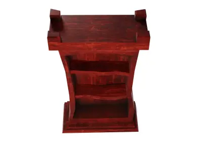 Stylized ancient bookshelf Low-poly 3D model