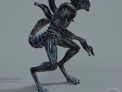 Alien Xenomorph  Low-poly 3D model