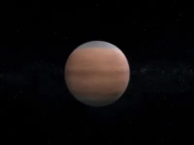 Gas Giant Alien Planet 01 Low-poly 3D model