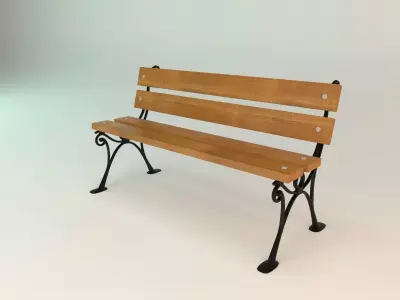 Garden bench Baster 3D model
