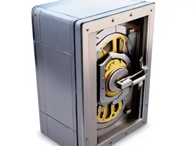 HighSecurity Bank Vault 3D Model Low-poly 3D model