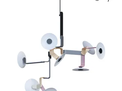 Elbo 8-2 chandelier 3D model