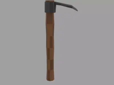 Low-Poly Stylized Hoe Game Ready Low-poly 3D model