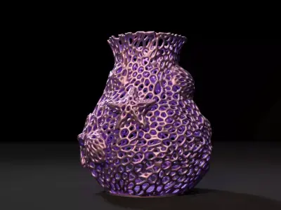 Ocean Vase Voronoi 3D print model