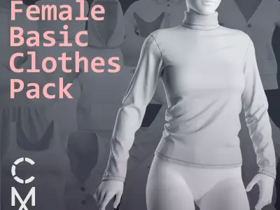 FEMALE CLOTHES PACK 2021 genesis 8 highpoly 3D model