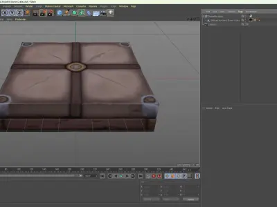Stylized Ancient Stone Crate - AI Low-poly 3D model