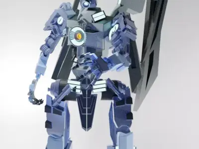 Robot 3d model fully rigged 3D model
