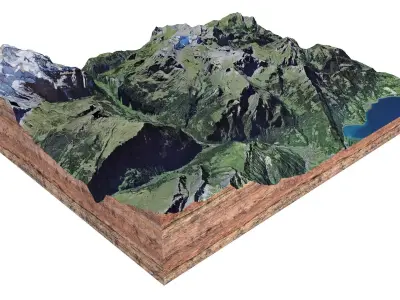 Sulegg Alps Switzerland 3D model