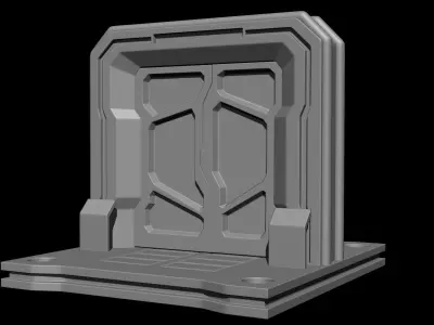 CGA Sci-Fi Door 01 3D model