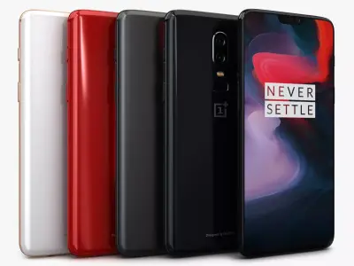 One Plus 6 All Color Low-poly 3D model