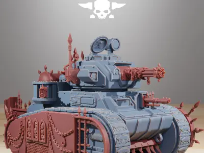 GrimGuard Light Tank Corrupted Conversion Kit 3D print model