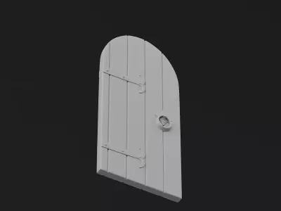 Medieval Door Arched 01  3D print model