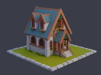 Fantasy house 2 3D model