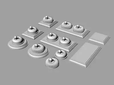 Dolls House Wall Light Switches Victorian Period Miniature scale 3D print model