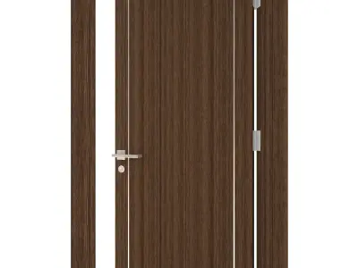 Door-075 wooden door 3D model