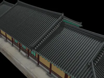 Korean Traditional House - OnonHouse - OnOnSa Low-poly 3D model