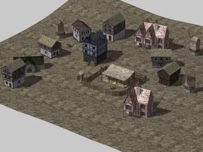 Medieval Village 3D model