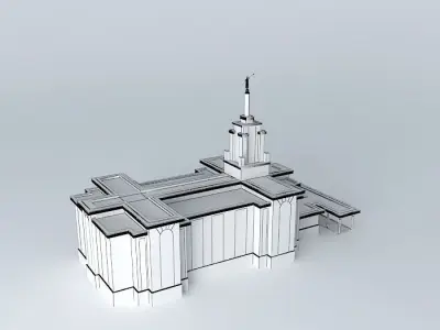 LDS. Templo Mormon, Bogota, Colombia,  57th operating temple Free 3D model