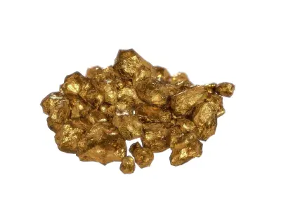 Golden Nugget PBR Low-poly 3D model