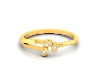 Diamond Ring For Women 3d Print Model 3D print model 13