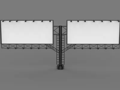 outdoor advertising billboard 03 3D model