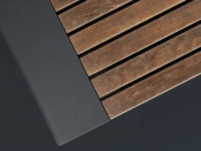 Modern Outdoor Bench 8 PBR Game Ready Low-poly 3D model