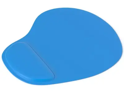 Mousepad With Wrist Support Blue 3D model