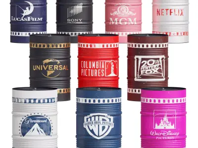 Fuel barrel film studio 3D model