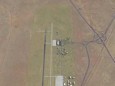 Hofuf - Al-Ahsa Airport - HOF Low-poly 3D model