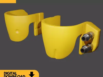 Boba Fett Knee Amour Return Of The Jedi Clean and Battle Damaged 3D print model