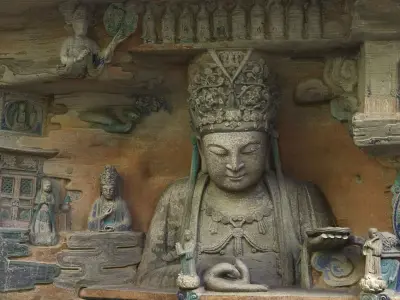 Deity Statue Sculpture25 3D model