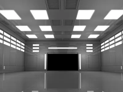 Sci Fi Warehouse 3D model 16