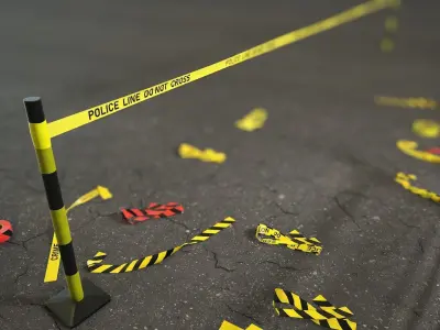 Crime Scenes - Police Line Low-poly 3D model