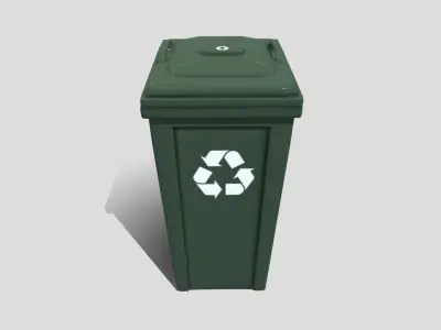 Wheelie Bin Low-poly 3D model