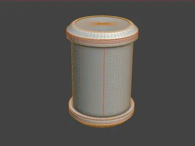 Sci-Fi Glass Cylinder  3D model