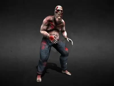 Zombie Brute Low-poly 3D model