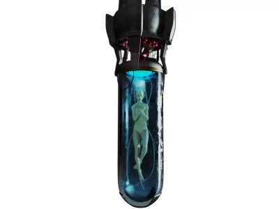 Sci-Fi Human Capsule Cyberpunk Laboratory  3D model