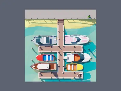 land 45A Low-poly 3D model