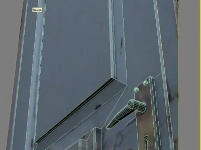 Door 23 Wooden Low-poly 3D model